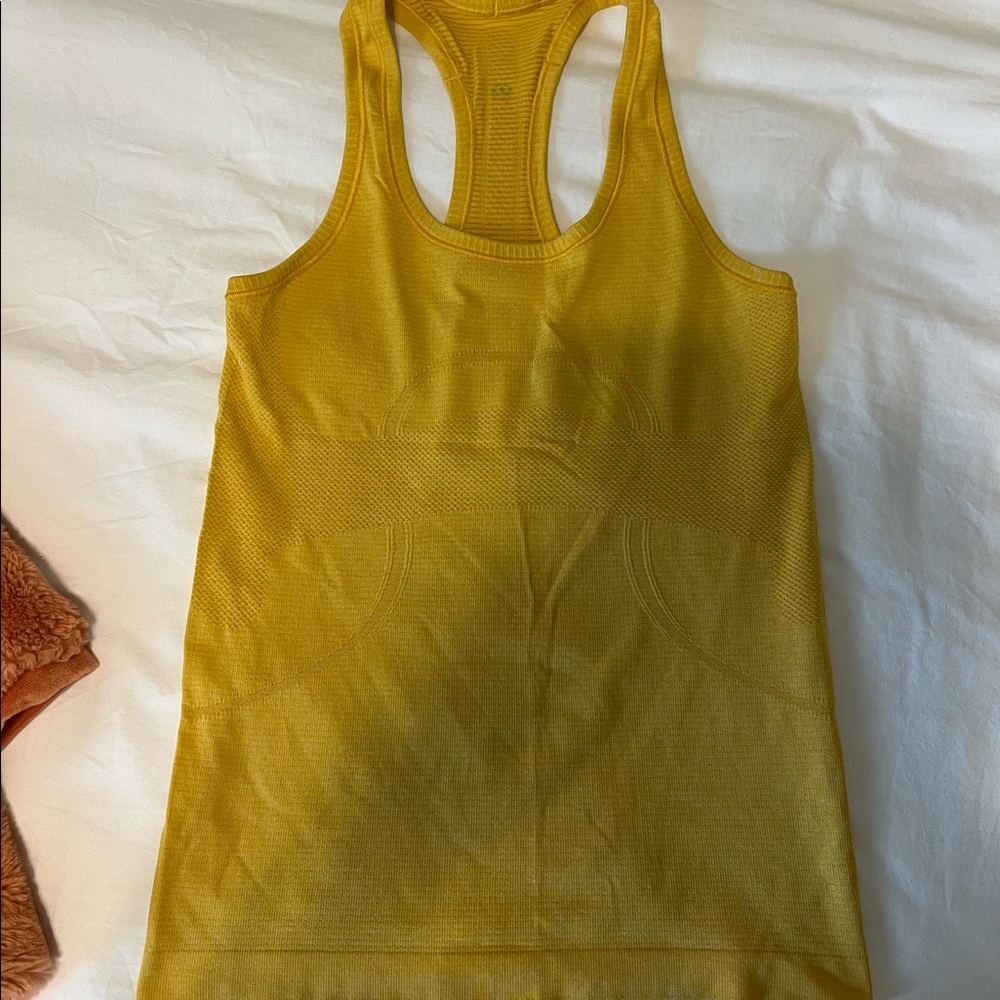 Lululemon Swiftly Tech Racerback Tank Full Length, Size 6, Color: Yellow